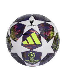 Футбольний м'яч Adidas UCL League Junior 2026 Budapest розмір 5, біло-фіолетовий