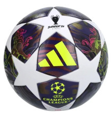 Футбольний м'яч Adidas UCL League Junior 290g 2026 Budapest, розмір 5, фіолетово-білий