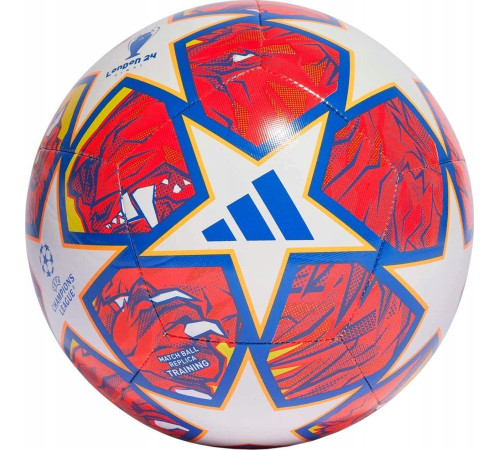 Adidas футбольний м'яч UEFA Champions League тренувальний біло-червоний розмір 5 Adidas футбольний м'яч UEFA Champions League тренувальний біло-червоний розмір 5