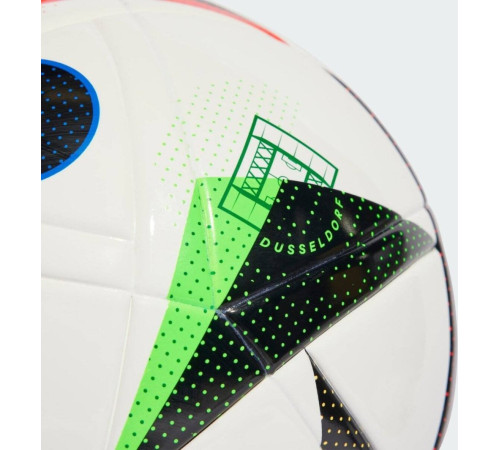 М'яч футбольний Adidas Euro24 Fussballiebe League J350 IN9376 розмір 5, біло-чорний