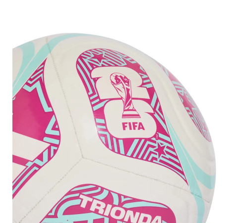 Футбольний м'яч Adidas FIFA World Cup 26™ Trionda Club розмір 5, біло-рожевий
