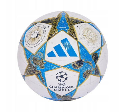 Футбольний м'яч Adidas UCL League Stage 25/26 розмір 4, біло-блакитний