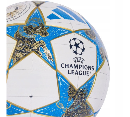 Футбольний м'яч Adidas UCL League Stage 25/26 розмір 4, біло-блакитний