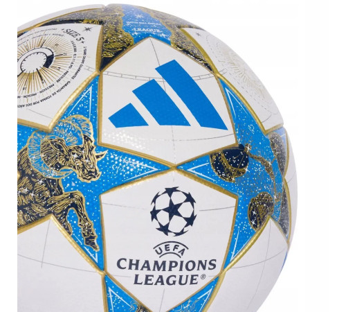 Футбольний м'яч Adidas UCL League Stage 25/26 розмір 4, біло-блакитний