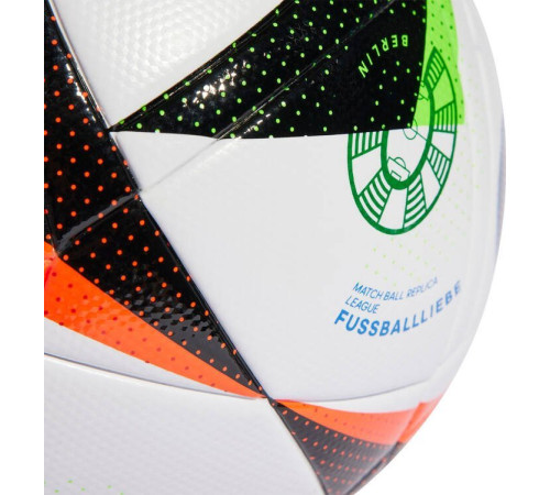 М'яч футбольний Adidas Euro24 Fussballiebe League IN9367 розмір 5, біло-чорний М'яч футбольний Adidas Euro24 Fussballiebe League IN9367 розмір 5, біло-чорний