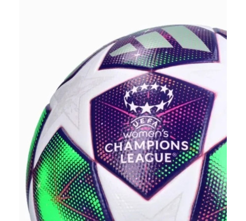 М'яч для футболу Adidas Finale 2026 W League розмір 5, зелено-фіолетовий