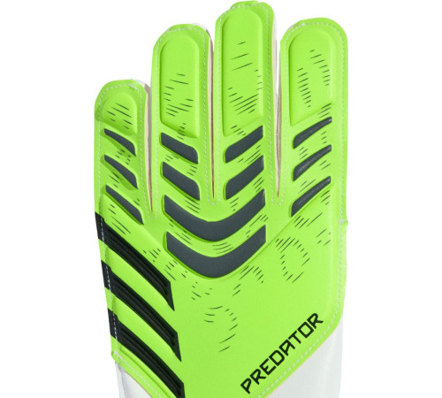 Рукавички воротарські Adidas Predator Training limonkowe JN5362 р. 7, біло-зелені
