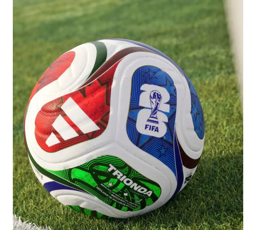 Футбольний м'яч Adidas FIFA World Cup 26 Trionda Training розмір 3, біло-червоний