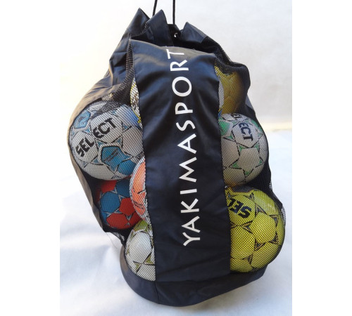 Сумка для м'ячів Yakimasport 100064 (10-15 м'ячів), чорна