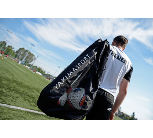 Сумка для м'ячів Yakimasport 100064 (10-15 м'ячів), чорна
