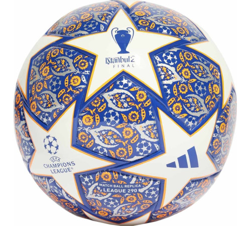 М'яч футбольний Adidas Junior UCL League Istanbul 290 HU1575 розмір 4, синьо-білий М'яч футбольний Adidas Junior UCL League Istanbul 290 HU1575 розмір 4, синьо-білий