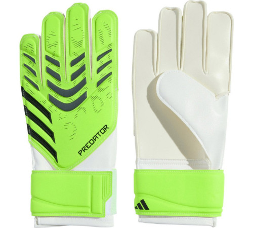 Рукавички воротарські Adidas Predator Training limonkowe JN5362 р. 6, біло-зелені