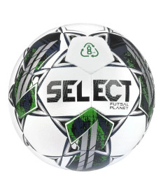 М'яч футзальний Select FUTSAL PLANET v22 розмір 4, біло-зелений