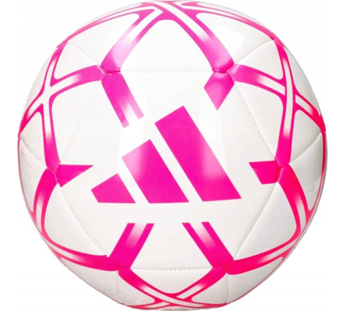 Adidas футбольний м'яч Starlancer Club тренувальний рекреаційний біло-рожевий розмір 5 Adidas футбольний м'яч Starlancer Club тренувальний рекреаційний біло-рожевий розмір 5
