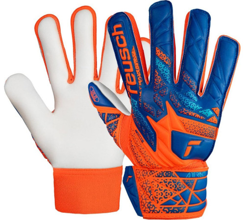 Рукавички воротарські Reusch Attrakt Starter Solid Finger Support Junior 5472511 2290 р.7,5, помаранчево-сині