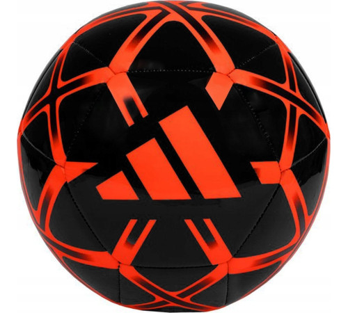 Adidas футбольний м'яч Starlancer Club тренувальний рекреаційний чорно-червоний розмір 4 Adidas футбольний м'яч Starlancer Club тренувальний рекреаційний чорно-червоний розмір 4