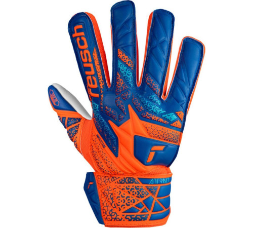 Рукавички воротарські Reusch Attrakt Starter Solid Finger Support Junior 5472511 2290 р.8, помаранчево-сині Рукавички воротарські Reusch Attrakt Starter Solid Finger Support Junior 5472511 2290 р.8, помаранчево-сині