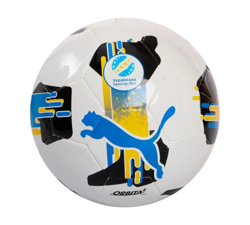 М'яч футбольний Puma Orbita UPL (MS) розмір 5, біло-чорний