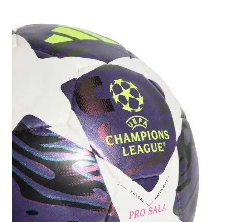 М'яч футзальний Adidas Final 26 Budapest SALA PRO розмір 4, біло-фіолетовий