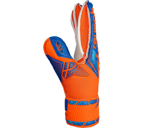 Рукавички воротарські Reusch Attrakt Solid Finger Support Junior 5472510 2290 р.8, синьо-помаранчеві