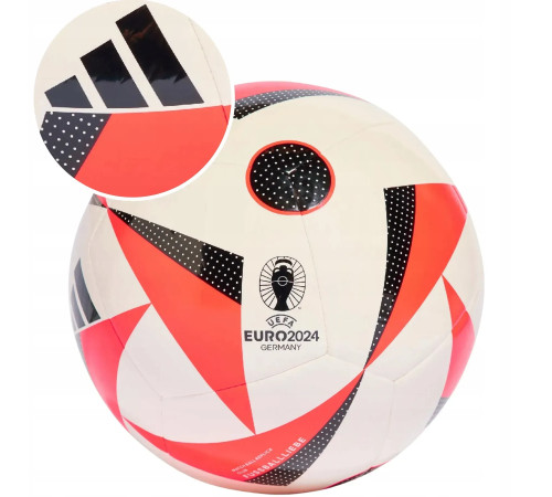 Футбольний м'яч Adidas Fussballliebe Euro 2024 Club розмір 5, біло-червоний