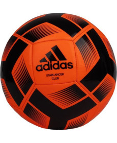 М'яч футбольний Adidas Starlancer Club Ball IA0973 розмір 4, чорно-помаранчевий