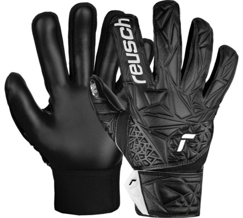 Рукавички воротарські Reusch Attrakt Starter Solid Finger Support Junior 5472511 7700 р.5, чорні Рукавички воротарські Reusch Attrakt Starter Solid Finger Support Junior 5472511 7700 р.5, чорні