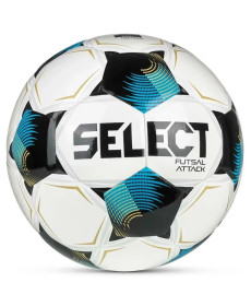 М'яч футзальний Select Futsal Attack v26 розмір 4, біло-чорний