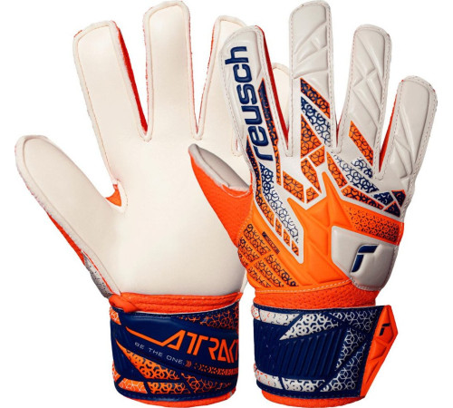 Рукавички воротарські Reusch Attrakt Solid Junior 5572516 2500 р.6, помаранчево-синій