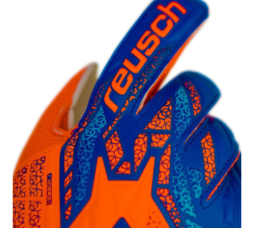 Рукавички воротарські Reusch Attrakt Solid Junior 5572515 2290 р.6,5, помаранчево-сині Рукавички воротарські Reusch Attrakt Solid Junior 5572515 2290 р.6,5, помаранчево-сині