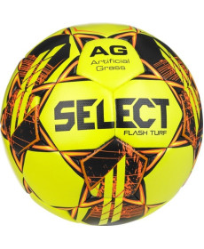 М'яч футбольний SELECT FLASH TURF v23 розмір 4, жовто-червоний