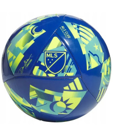 Футбольний м'яч Adidas MLS Club розмір 5, синьо-зелений