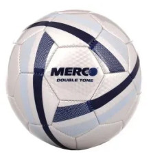 М'яч футбольний Merco Double Tone розмір 4, біло-синій