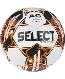 М'яч футбольний Select FLASH TURF v23 розмір 5, біло-оранжевий