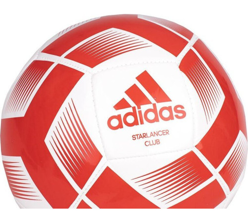 М'яч футбольний Adidas Starlancer Club Ball IA0974 розмір 5, біло-червоний М'яч футбольний Adidas Starlancer Club Ball IA0974 розмір 5, біло-червоний