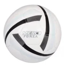 М'яч футбольний Merco Forza розмір 5, біло-чорний