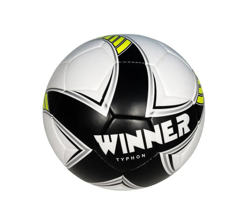 М'яч для футболу Winner Typhon, розмір 5, біло-чорний