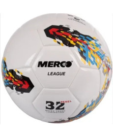 М'яч футбольний Merco League розмір 5, біло-чорний