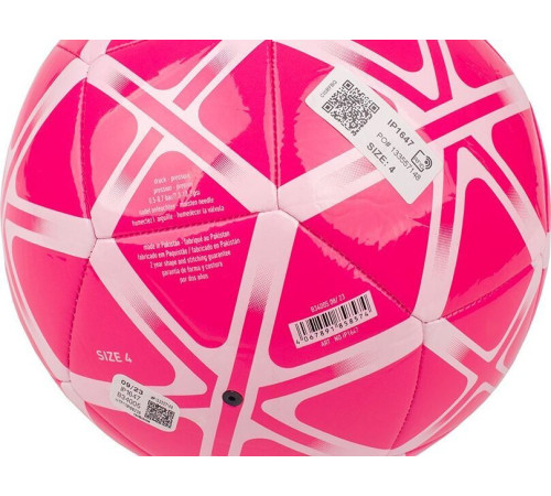 М'яч футбольний Adidas Starlancer Club IP1647 розмір 4, рожево-білий М'яч футбольний Adidas Starlancer Club IP1647 розмір 4, рожево-білий