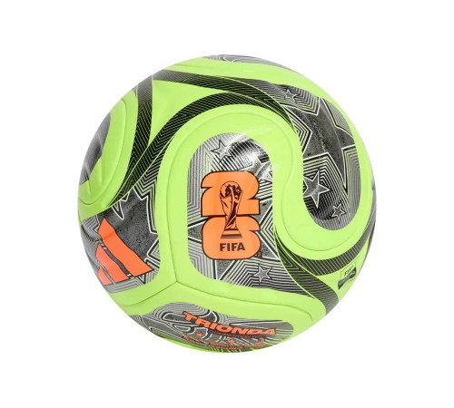 М'яч футбольний Adidas TRIONDA Competition Winter World Cup розмір 4, чорно-зелений