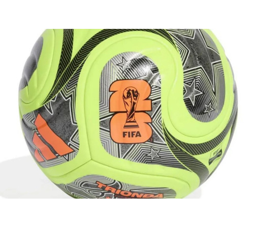 М'яч футбольний Adidas TRIONDA Competition Winter World Cup розмір 4, чорно-зелений