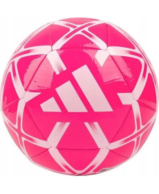 Футбольний м'яч Adidas Starlancer Club розмір 5, біло-рожевий