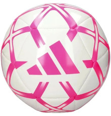Футбольний м'яч Adidas Starlancer Club розмір 5, біло-рожевий