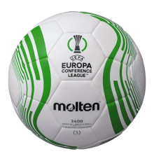 М'яч футбольний Molten розмір 5, біло-зелений