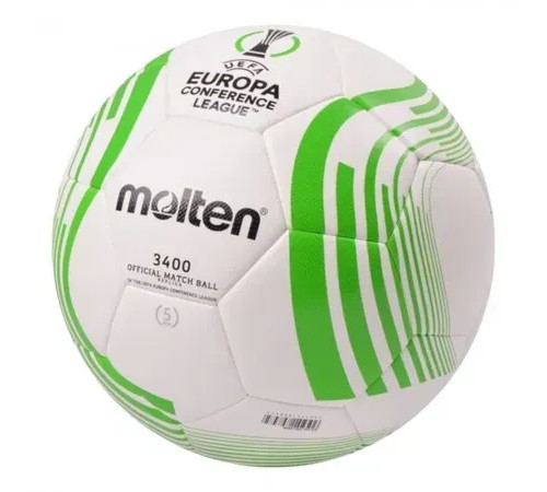 М'яч футбольний Molten розмір 5, біло-зелений