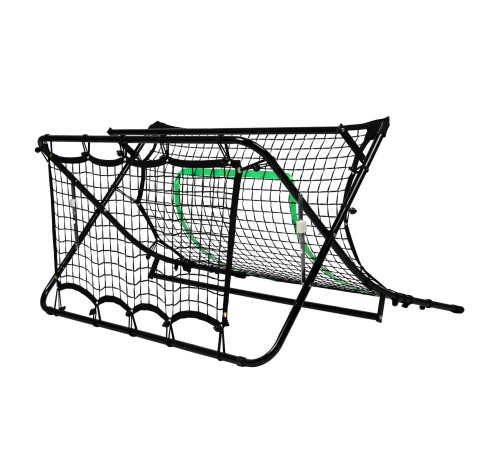 Сітка футбольна тренувальна VIRTUFIT REBOUNDER COMBI KICKBACK 113 х 106 х 61 см, чорно-зелена