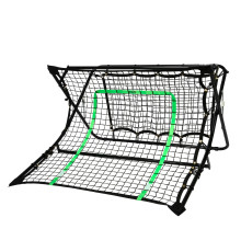 Сітка футбольна тренувальна VIRTUFIT REBOUNDER COMBI KICKBACK 113 х 106 х 61 см, чорно-зелена