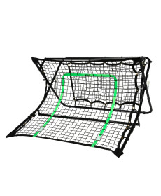 Сітка футбольна тренувальна VIRTUFIT REBOUNDER COMBI KICKBACK 113 х 106 х 61 см, чорно-зелена