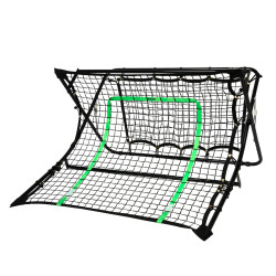Сітка футбольна тренувальна VIRTUFIT REBOUNDER COMBI KICKBACK 113 х 106 х 61 см, чорно-зелена