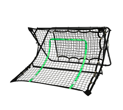 Сітка футбольна тренувальна VIRTUFIT REBOUNDER COMBI KICKBACK 113 х 106 х 61 см, чорно-зелена